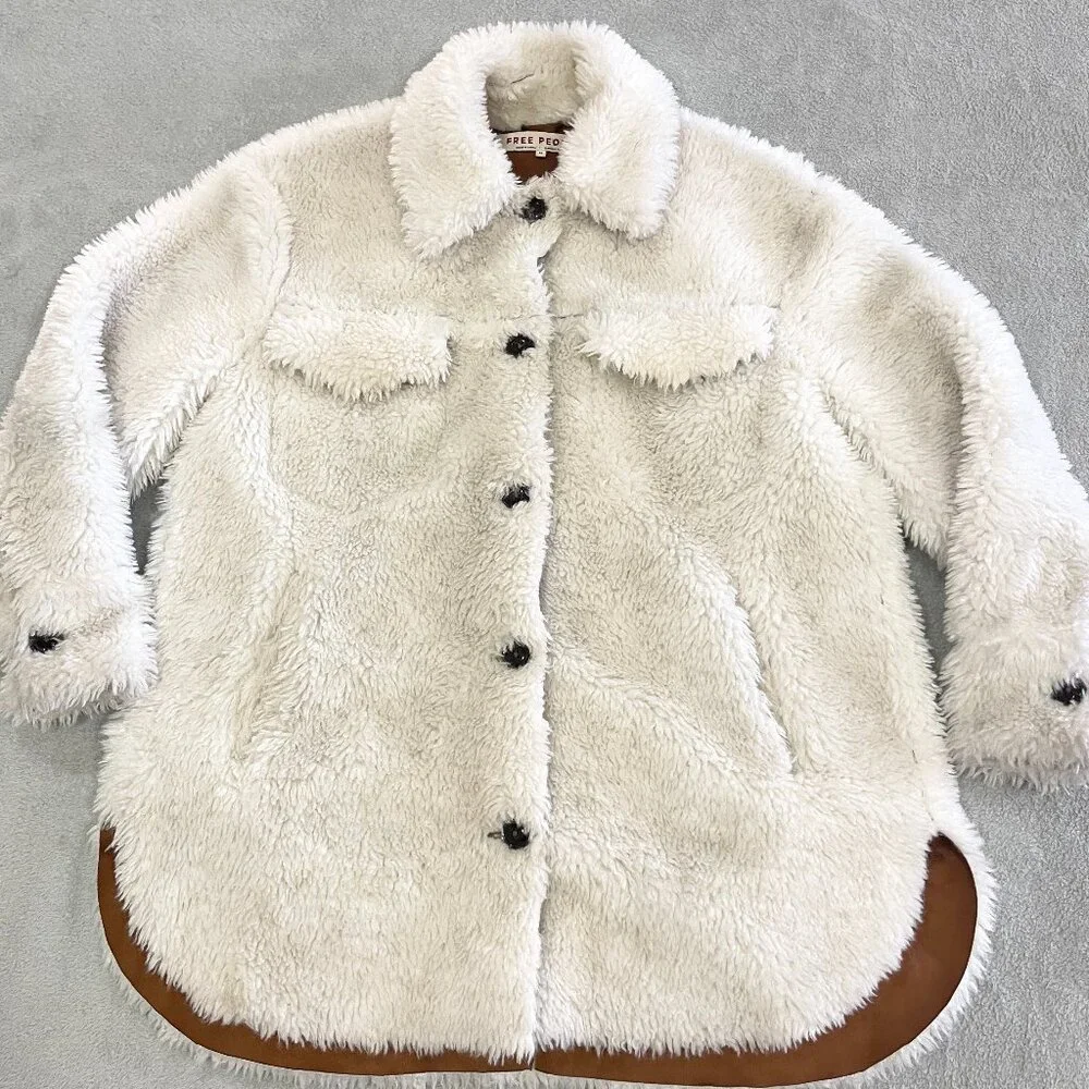 Free People Teddy Jacket Ivory Size XS